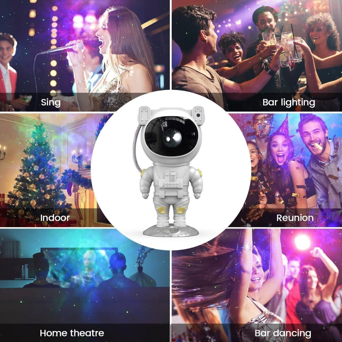 Astronaut Galaxy Projector Lamp With Remote Control