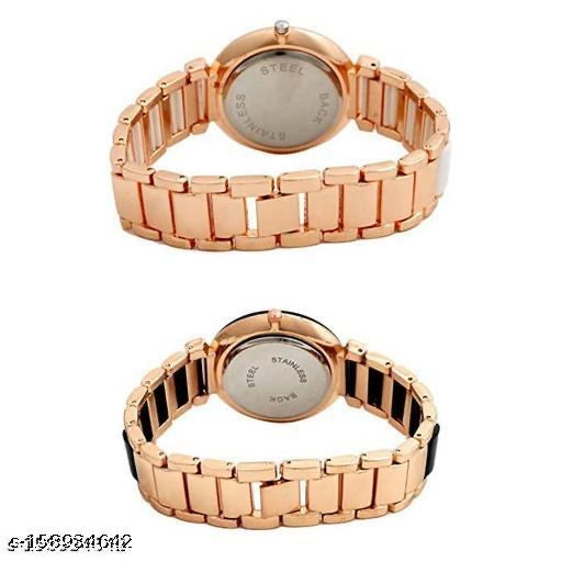 Round Dial stainless steel Analog Watch For Women Combo Of 2