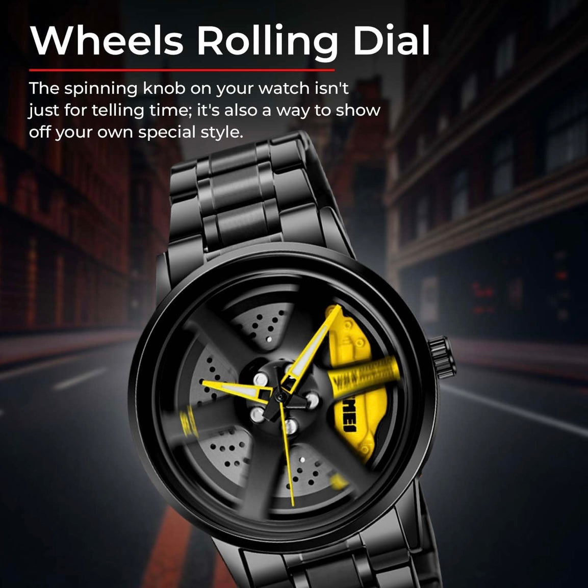 Rolling Wheel Men’s Watch ⌚️