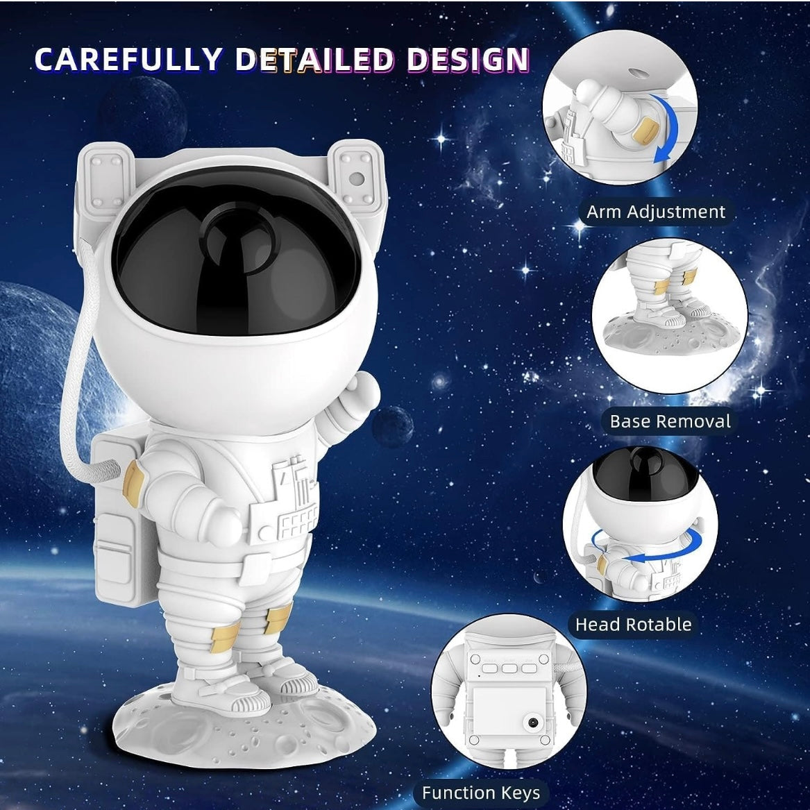 Astronaut Galaxy Projector Lamp With Remote Control