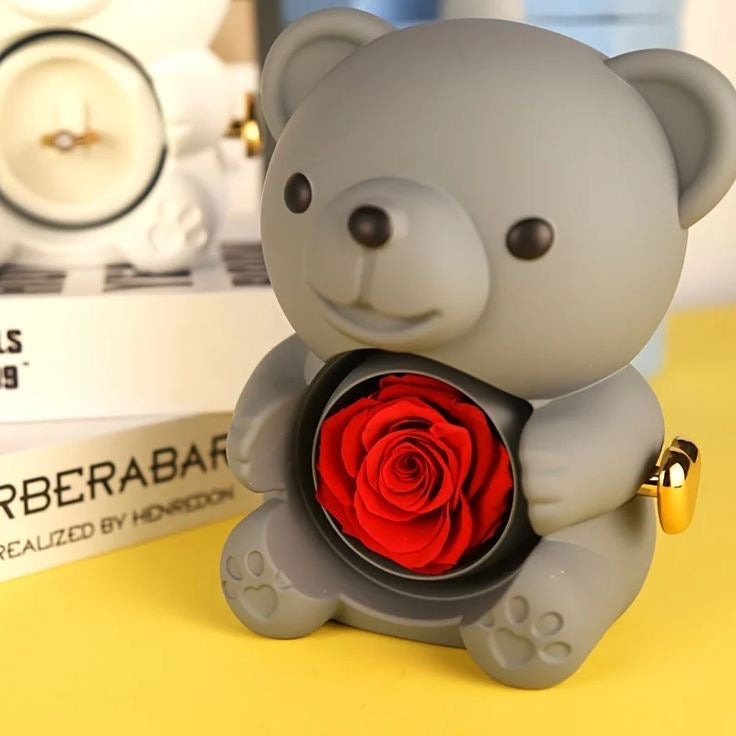 Rotating Rose Teddy Box 🎁