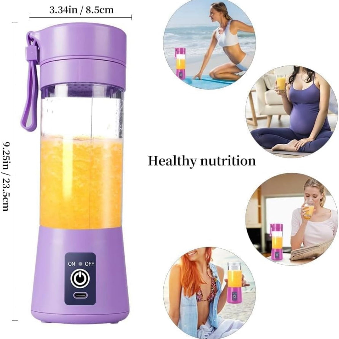 Portable 6-Blade Rechargeable Juicer & Blender