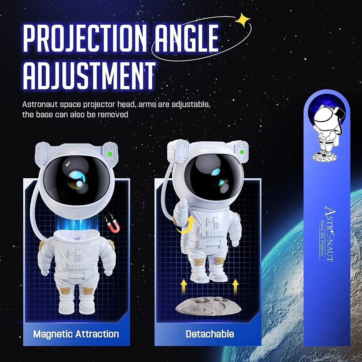 Astronaut Galaxy Projector Lamp With Remote Control