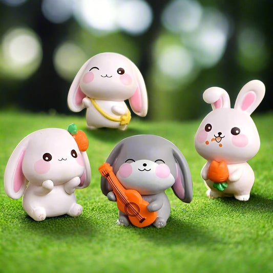 Mini Cute Rabbits to Miniature (Pack Of 4Pcs)