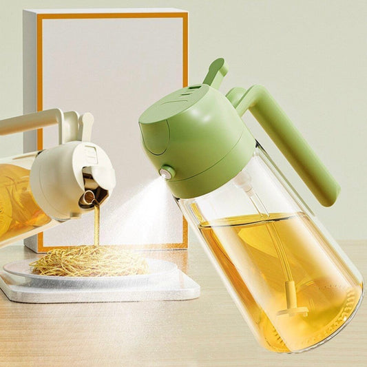 2 in one Glass Oil Sprayer And Dispenser Bottle