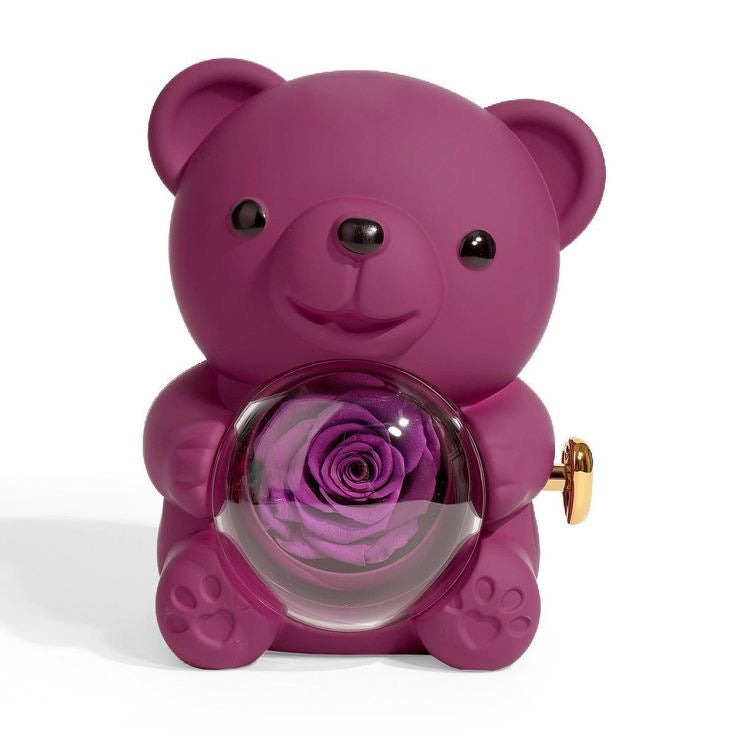 Rotating Rose Teddy Box 🎁