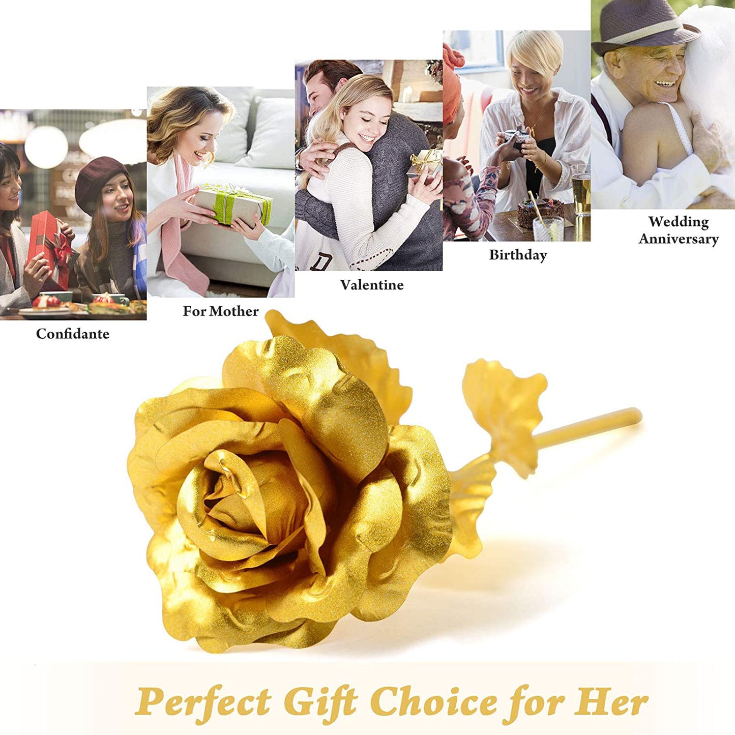 Gold Plated Artificial Golden Rose With Premium Box