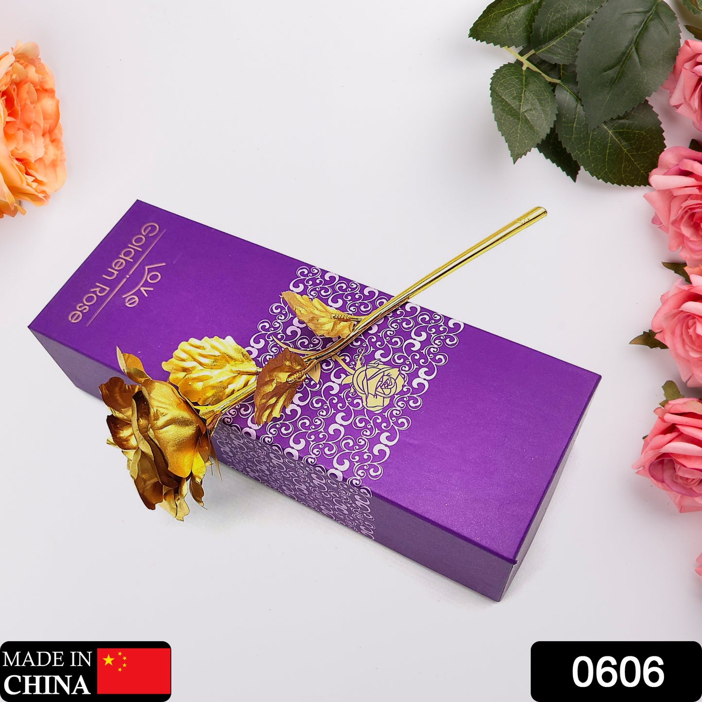 Gold Plated Artificial Golden Rose With Premium Box